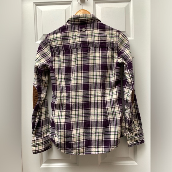SUPERDRY super good purple plaid flannel - Picture 6 of 12